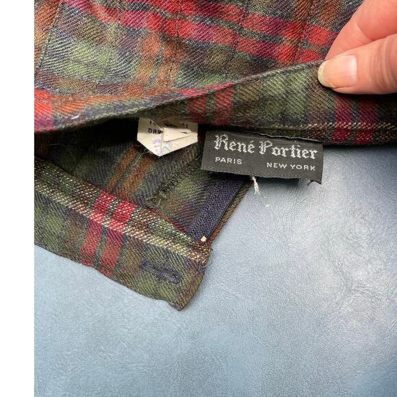 Vintage Rene Portier Plaid Tartan 100% Wool Pleated Skirt 1980's Fashion Sz 14 - Picture 5 of 9